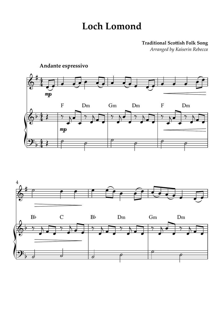 Loch Lomond Loch Lomond B-Flat Trumpet scores gallery preview page 1