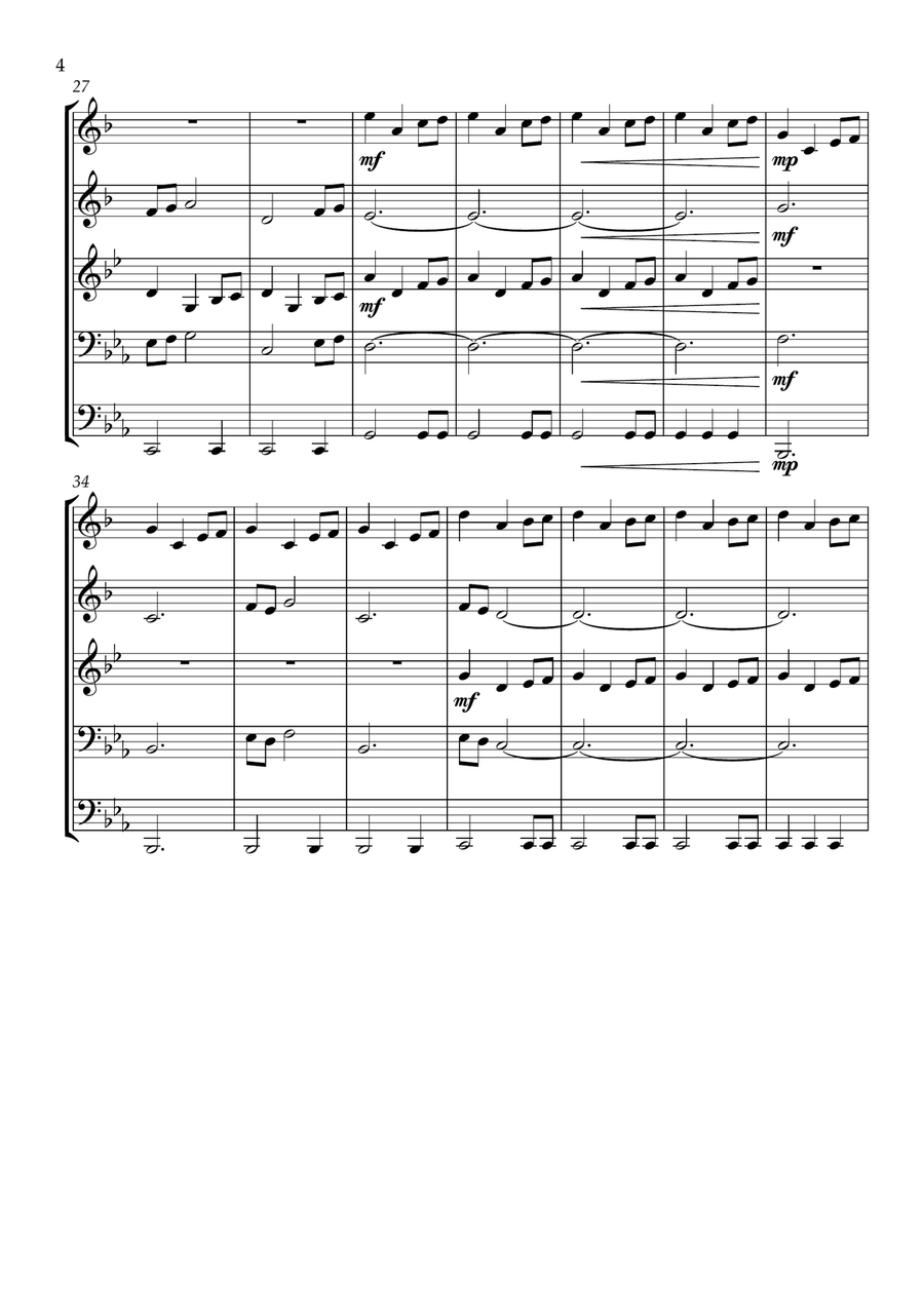 Game Of Thrones Brass Quintet scores gallery preview page 3