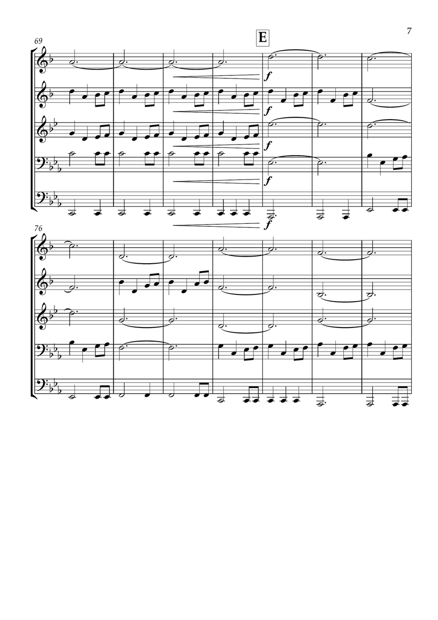 Game Of Thrones Brass Quintet scores gallery preview page 6
