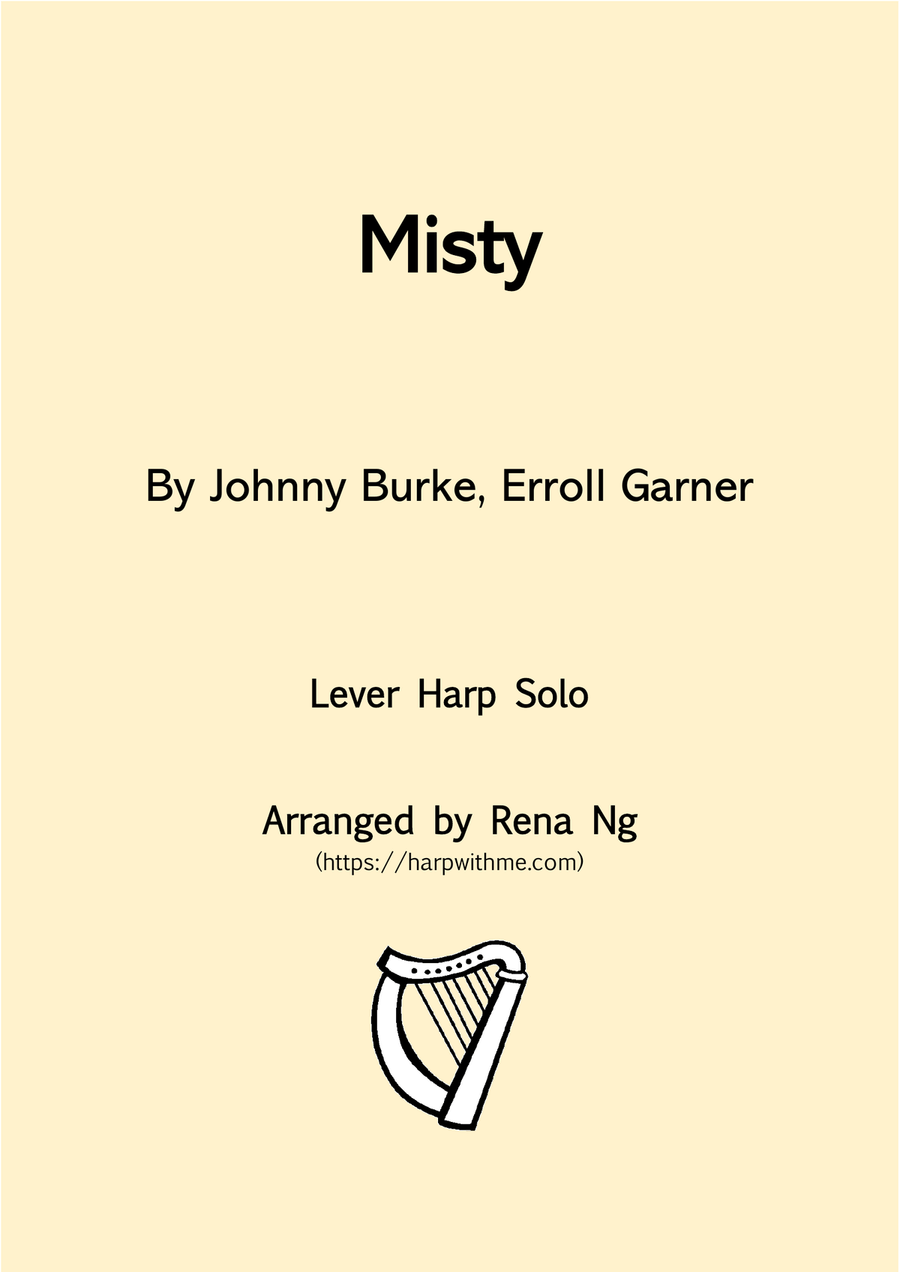 Misty by Erroll Garner Celtic Harp - Digital Sheet Music