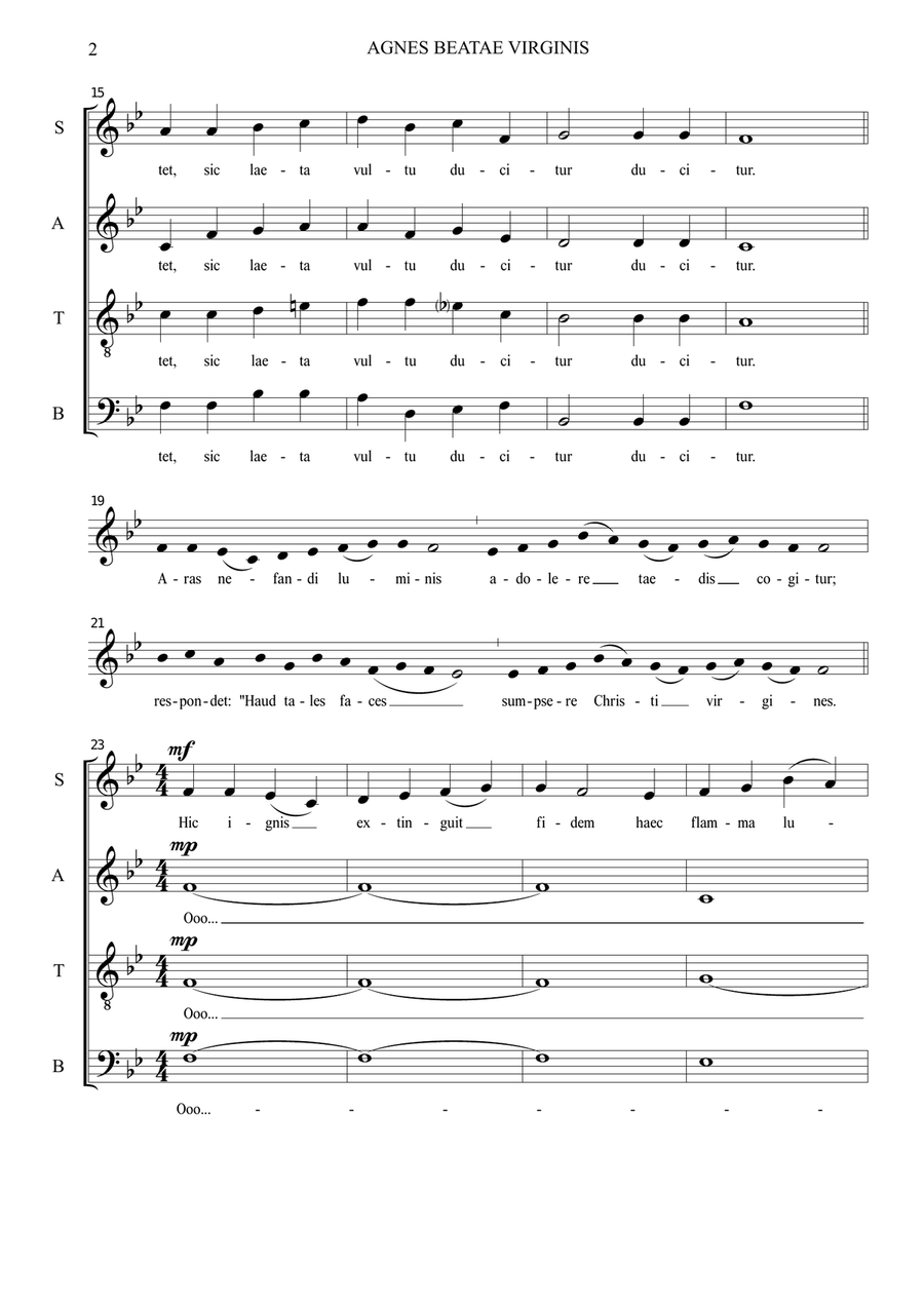 AGNES BEATAE VIRGINIS AGNES BEATAE VIRGINIS 4-Part scores gallery preview page 2