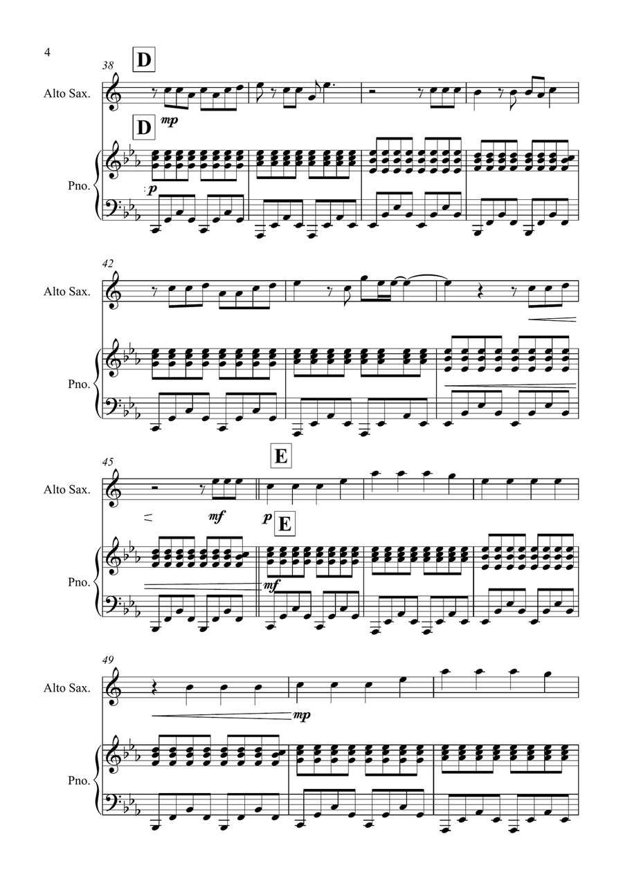 Faded Faded Alto Saxophone scores gallery preview page 4