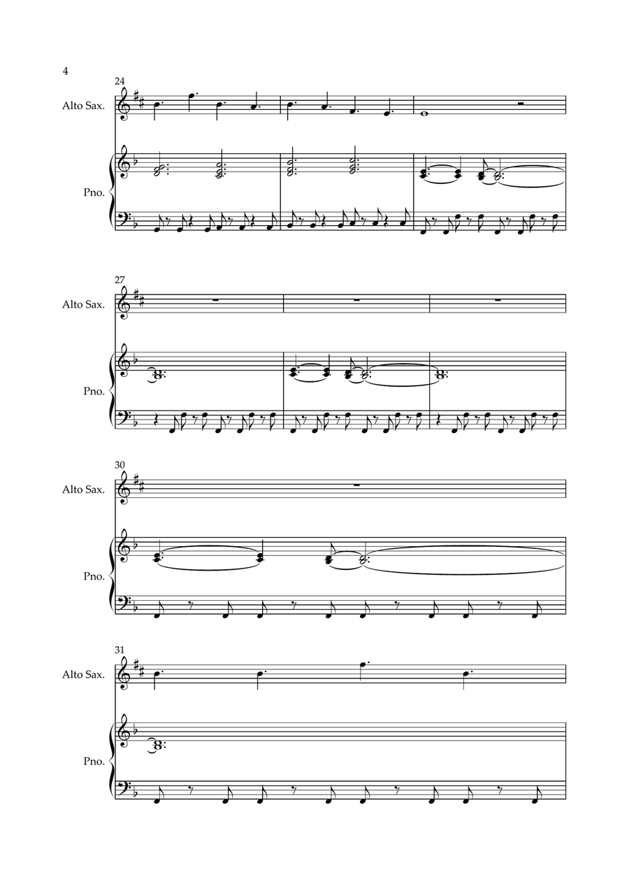 Everybody Wants To Rule The World Alto Saxophone scores gallery preview page 4
