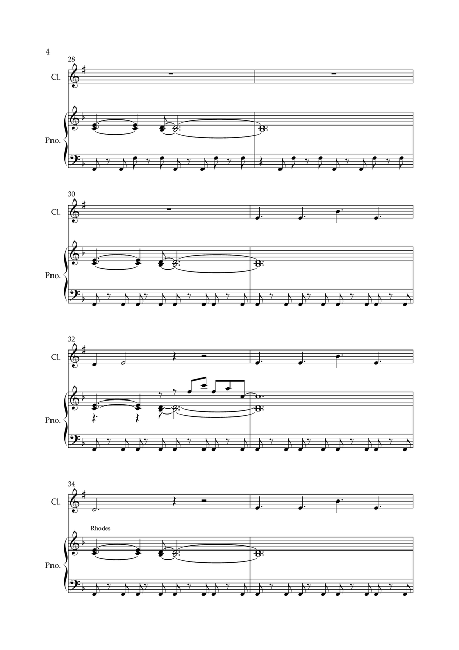 Everybody Wants To Rule The World Clarinet Solo scores gallery preview page 4