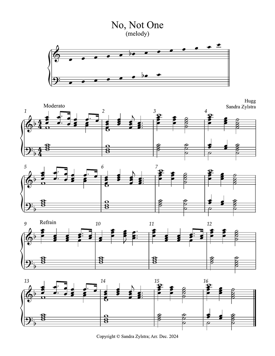 No, Not One (3 octave handbells) 3-Octaves scores gallery preview page 1