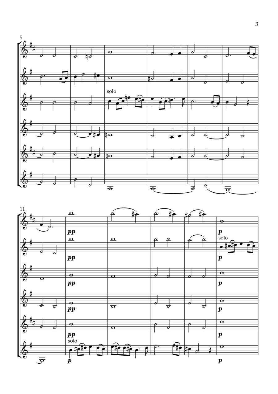 Varen. Varen. Clarinet Quintet scores gallery preview page 3
