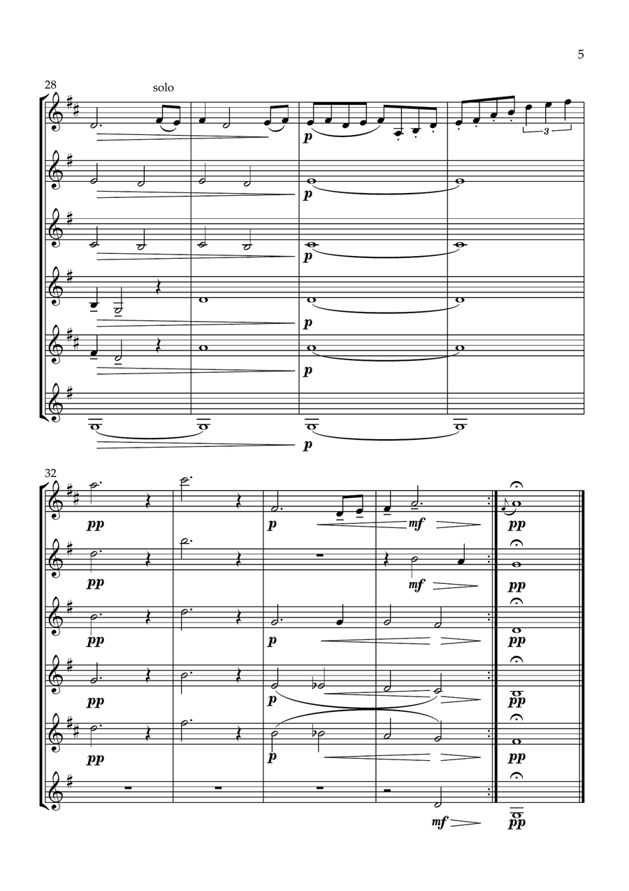 Varen. Varen. Clarinet Quintet scores gallery preview page 5