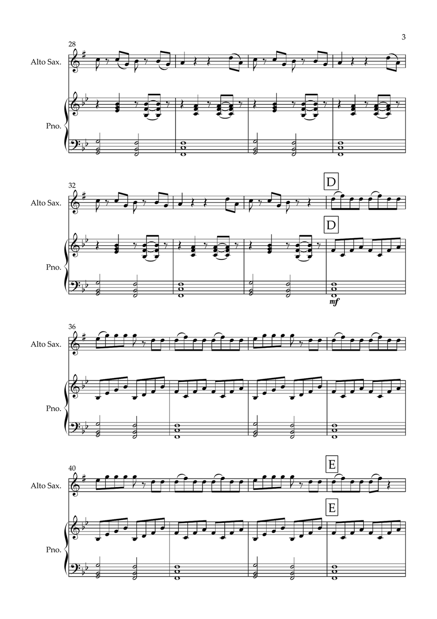 Orinoco Flow Orinoco Flow Alto Saxophone scores gallery preview page 3