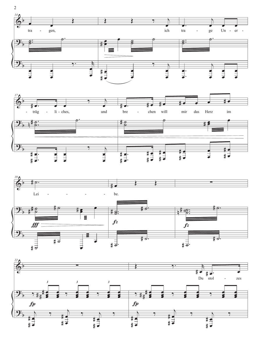 SCHUBERT: Der Atlas, D. 957 no. 8 (transposed to D minor) Piano, Vocal scores gallery preview page 3