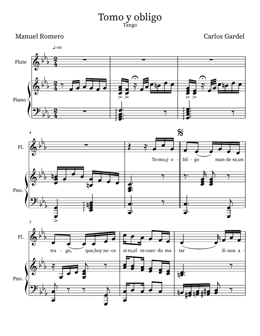 Tomo y obligo Tomo y obligo A Cappella scores gallery preview page 1