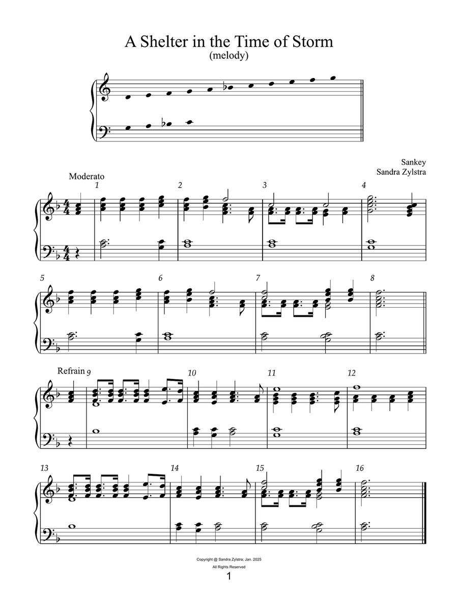 Moderate Handbell Hymns -Book 2 (2 octave handbell hymns) 2-Octaves scores gallery preview page 4