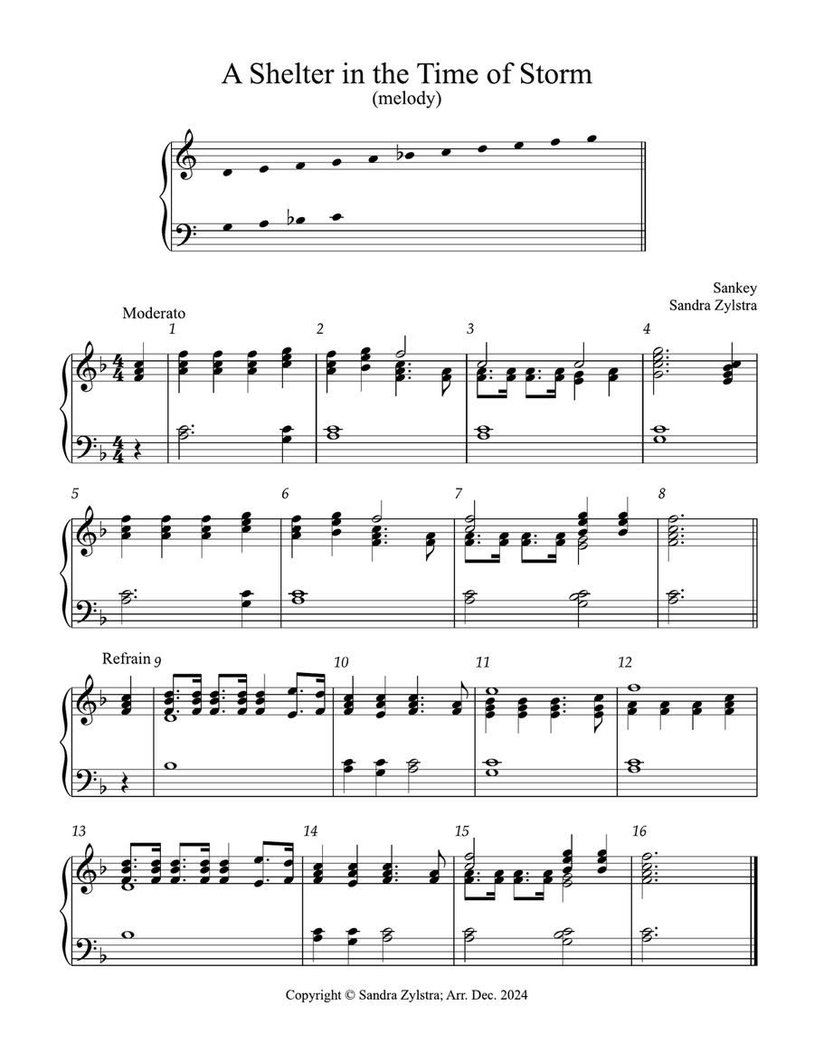 A Shelter in the Time of Storm (2 octave handbells) 2-Octaves scores gallery preview page 1