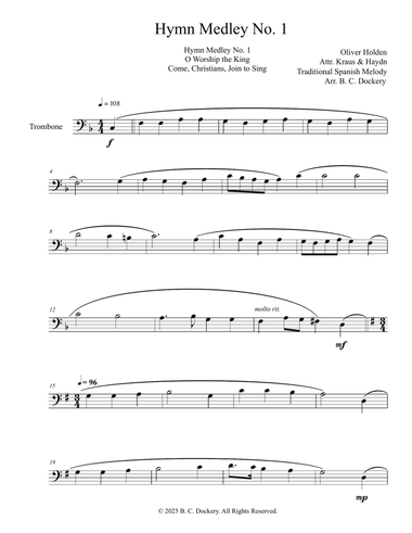 Hymn Medley No. 1 (Trombone Solo)