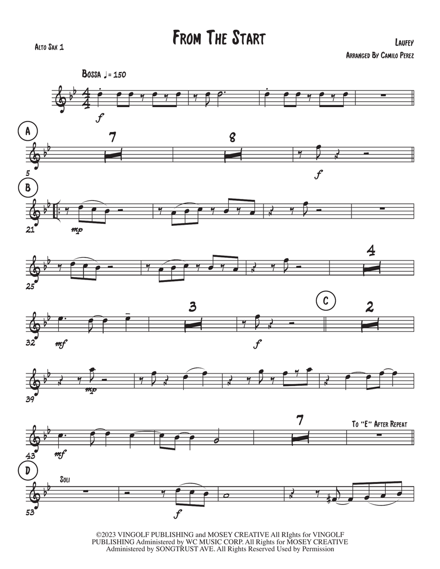 From The Start From The Start Jazz Ensemble scores gallery preview page 1
