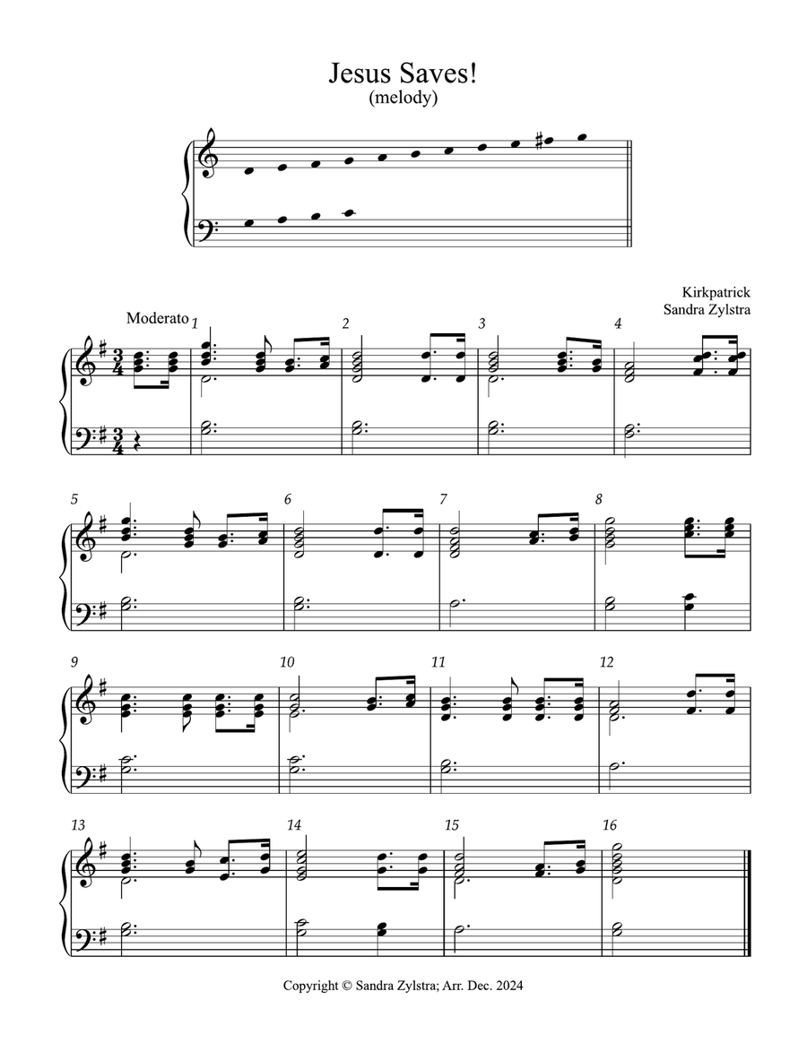 Jesus Saves! (2 octave handbells) 2-Octaves scores gallery preview page 1