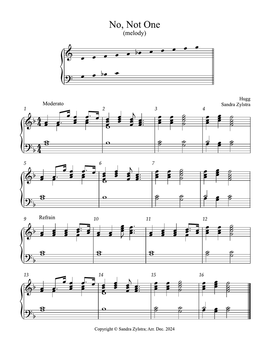 No, Not One (2 octave handbells) 2-Octaves scores gallery preview page 1