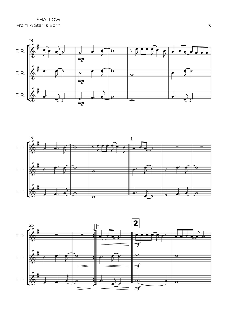 Shallow Shallow Tenor Recorder scores gallery preview page 3