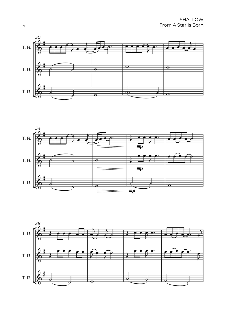 Shallow Shallow Tenor Recorder scores gallery preview page 4