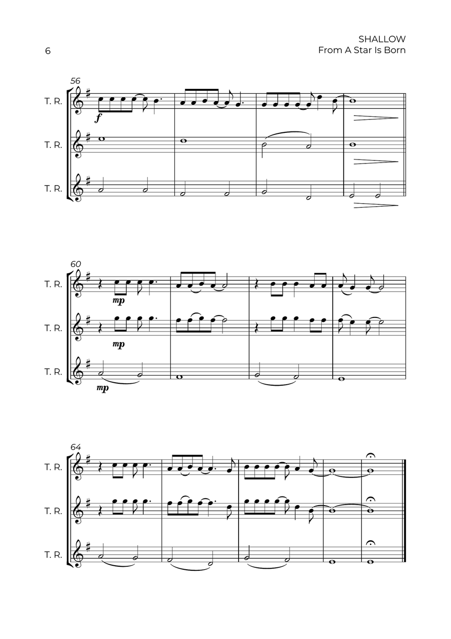 Shallow Shallow Tenor Recorder scores gallery preview page 6