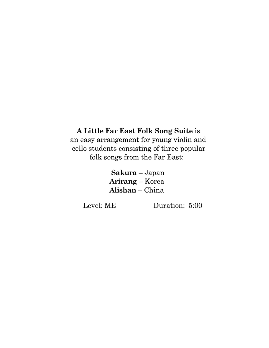A Little Far East Folk Song Suite for Violin & Cello Cello scores gallery preview page 2