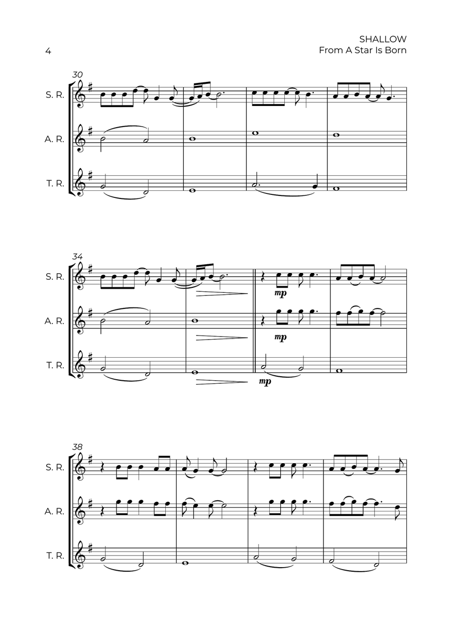 Shallow Shallow Soprano Recorder scores gallery preview page 4