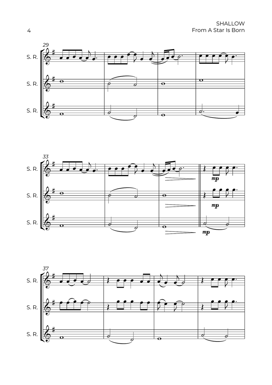 Shallow Shallow Soprano Recorder scores gallery preview page 4
