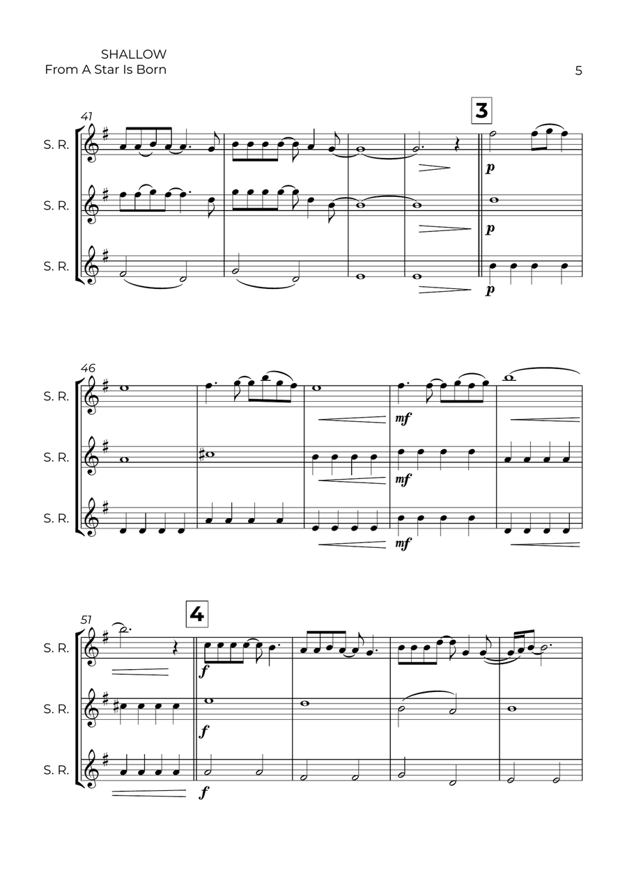 Shallow Shallow Soprano Recorder scores gallery preview page 5
