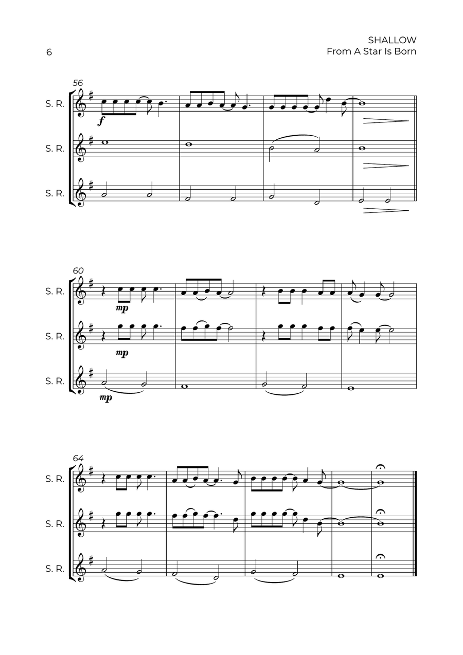 Shallow Shallow Soprano Recorder scores gallery preview page 6