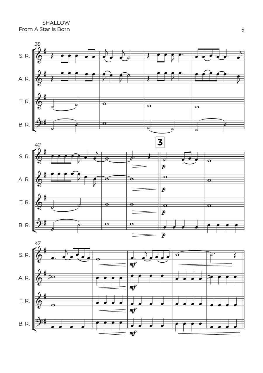 Shallow Shallow Soprano Recorder scores gallery preview page 5