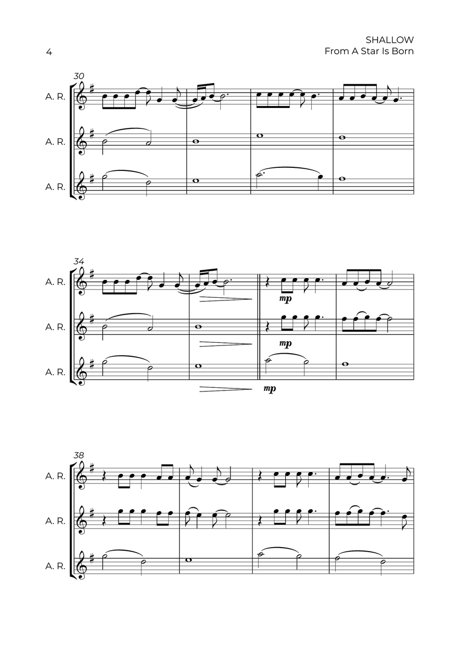 Shallow Shallow Alto Recorder scores gallery preview page 4