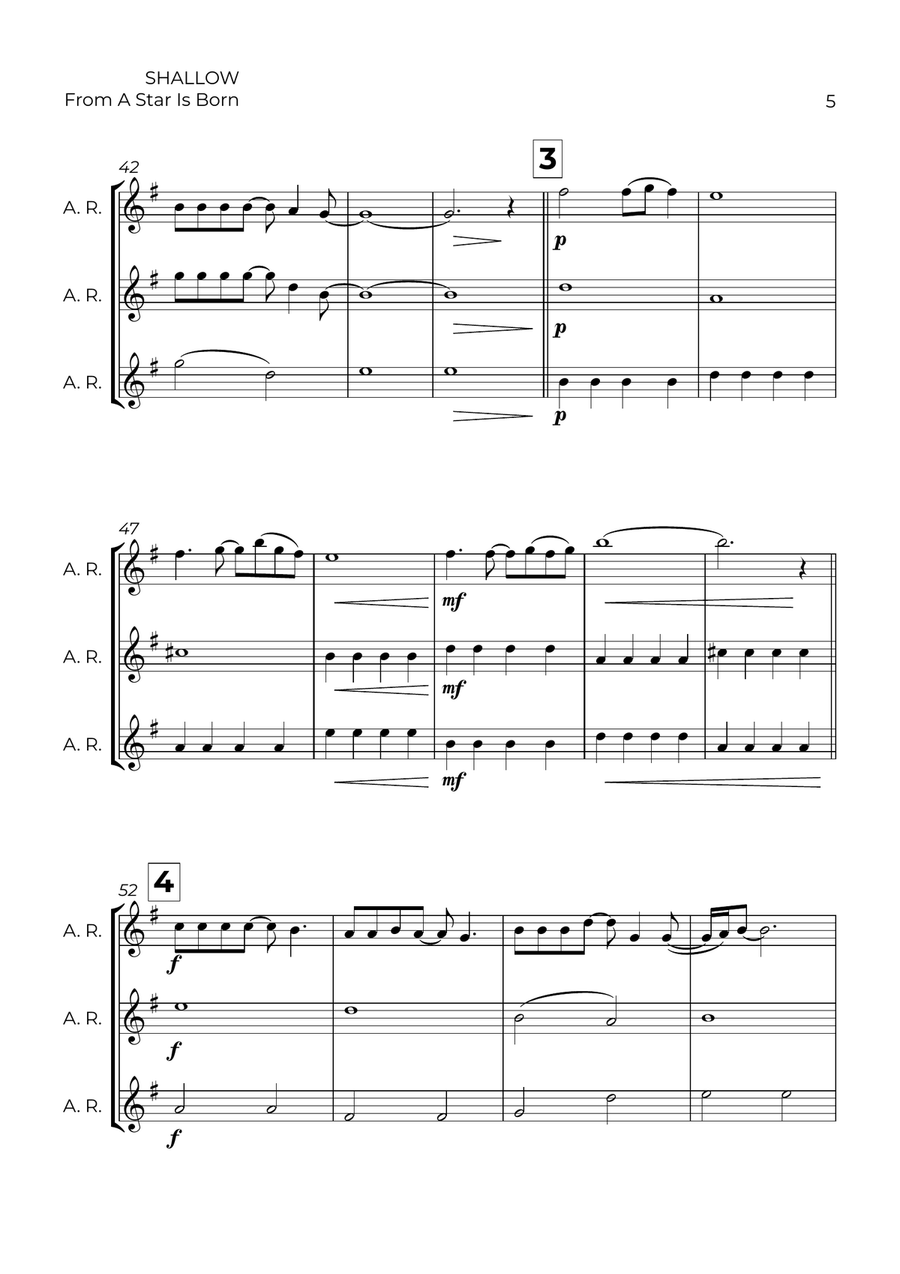 Shallow Shallow Alto Recorder scores gallery preview page 5