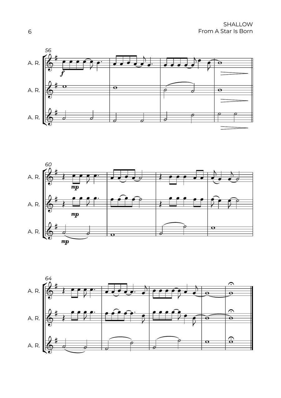 Shallow Shallow Alto Recorder scores gallery preview page 6