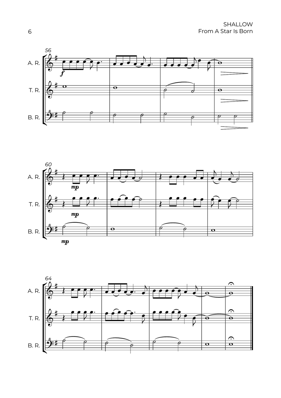 Shallow Shallow Alto Recorder scores gallery preview page 6