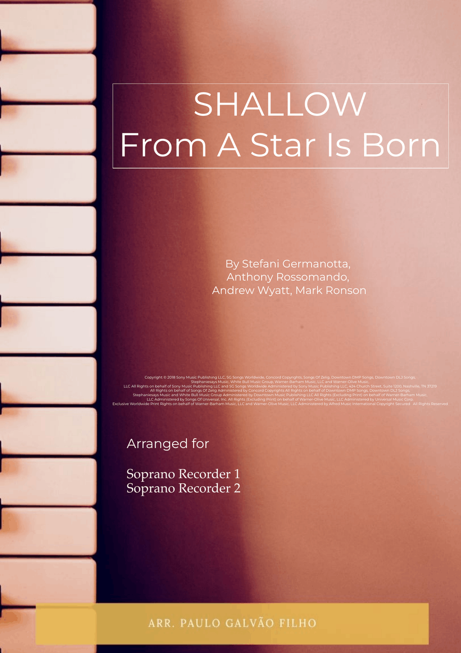 Shallow Shallow Woodwind Duet scores gallery preview page 1