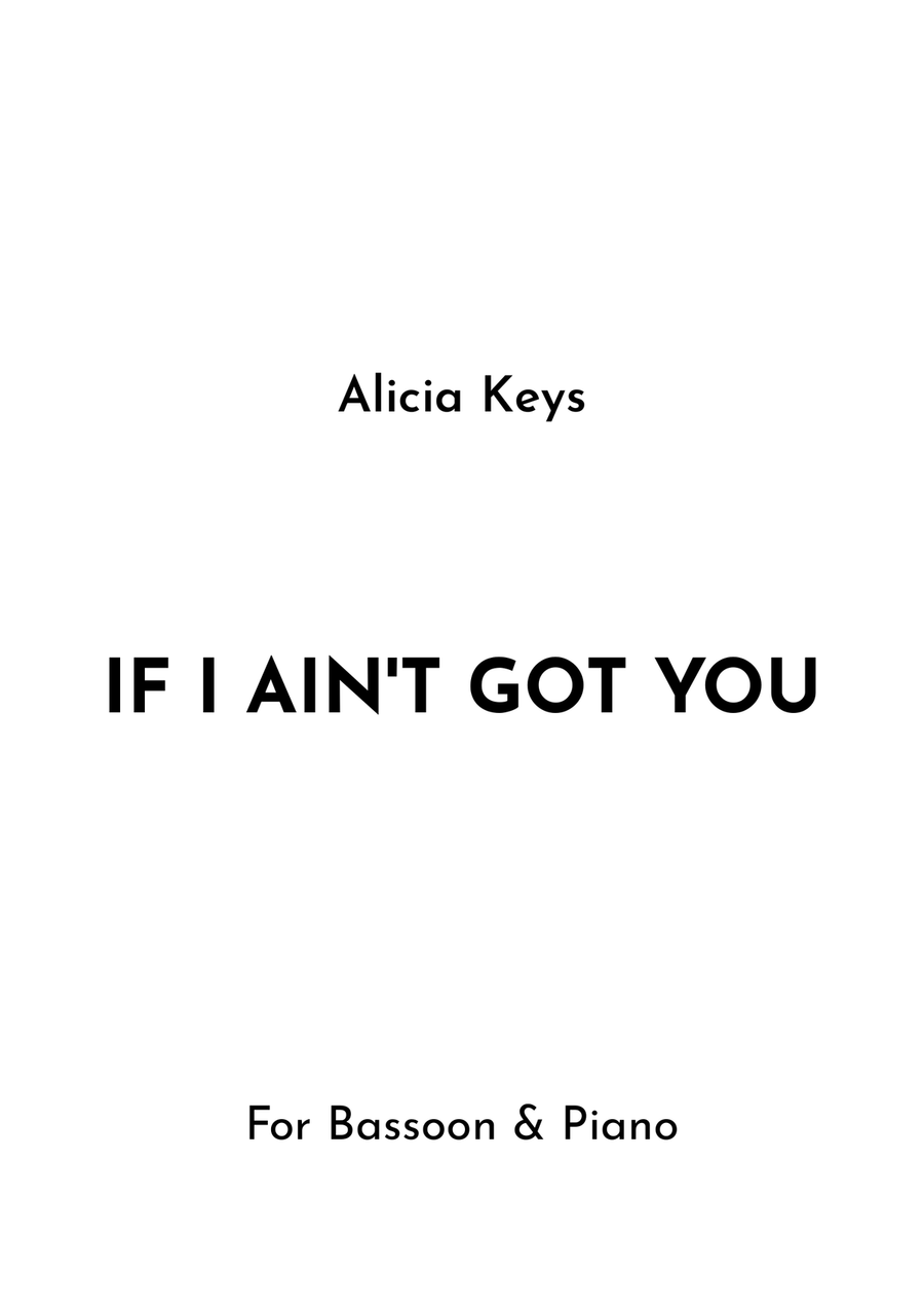 If I Ain't Got You If I Ain't Got You Bassoon scores gallery preview page 1
