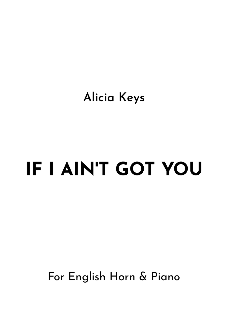 If I Ain't Got You If I Ain't Got You English Horn scores gallery preview page 1