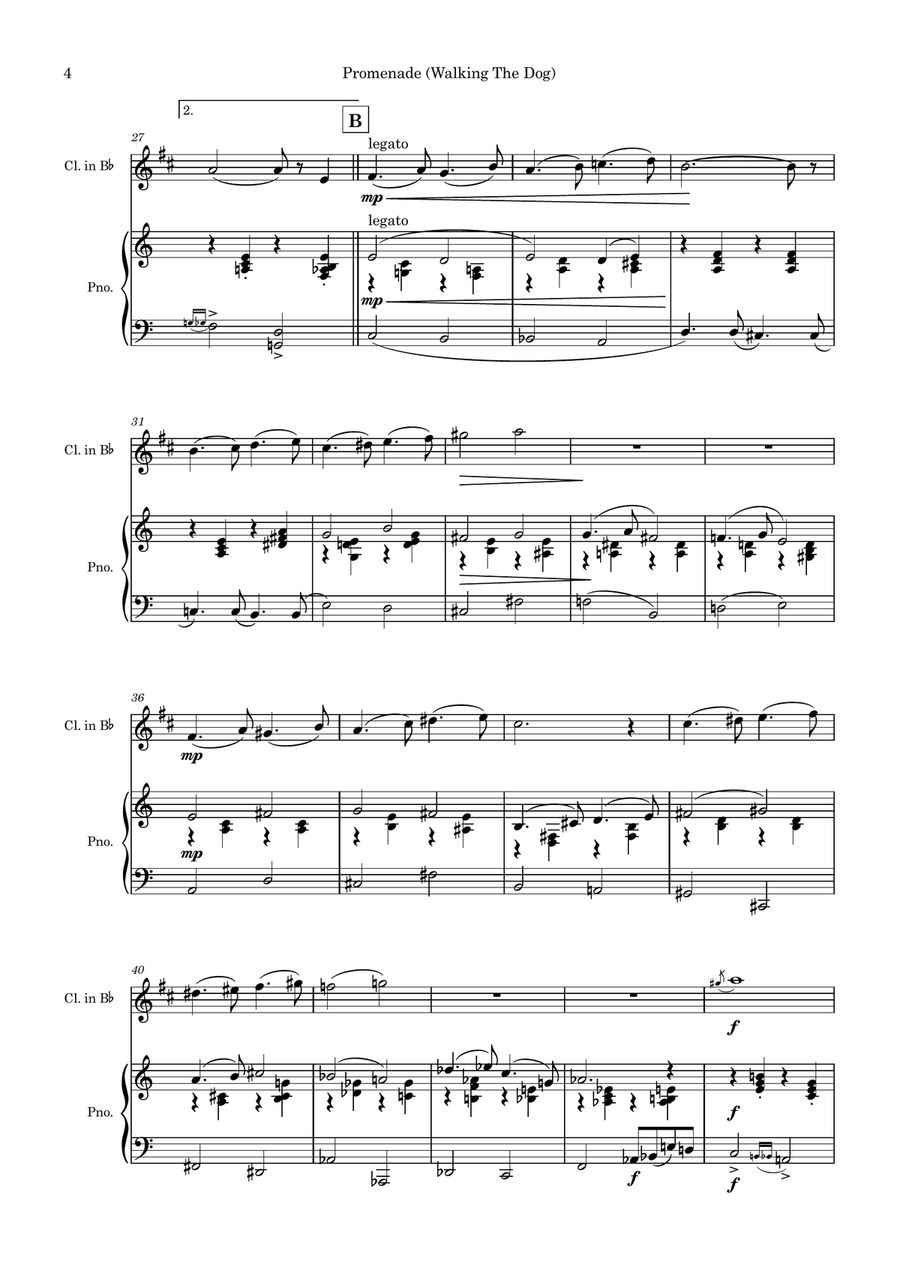 Promenade (Walking The Dog) B-Flat Clarinet scores gallery preview page 4