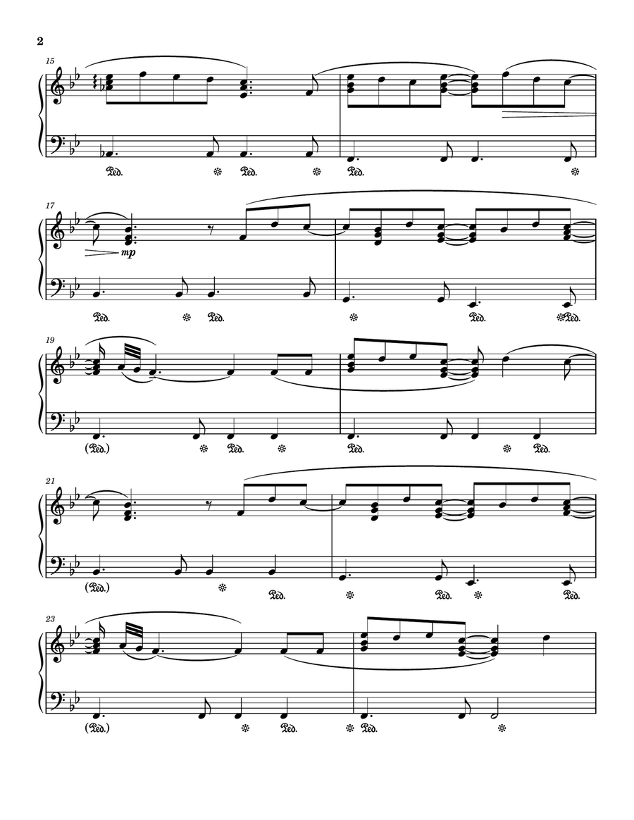 Mandy Piano Solo scores gallery preview page 2