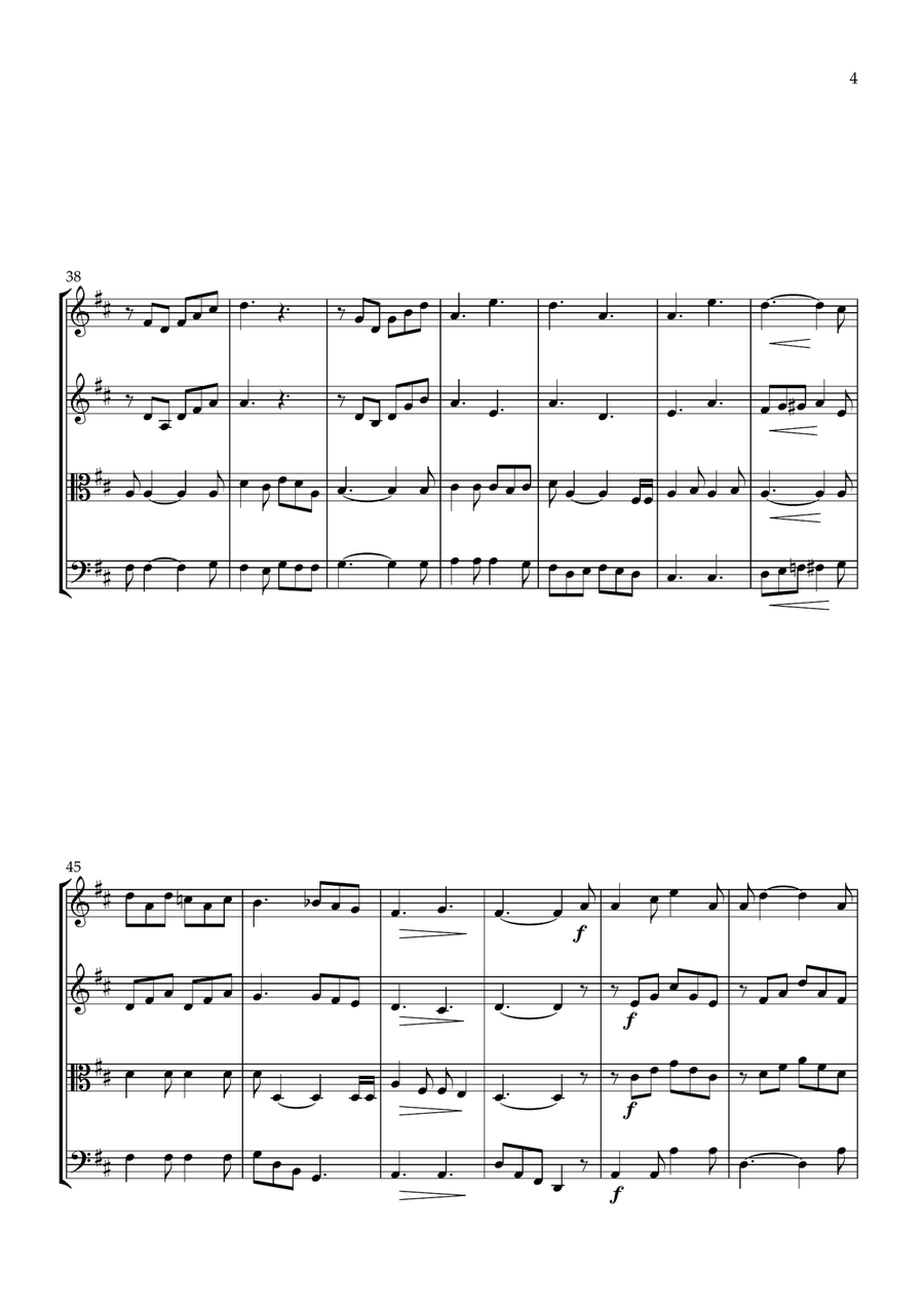His Eye Is On the Sparrow String Quartet scores gallery preview page 5