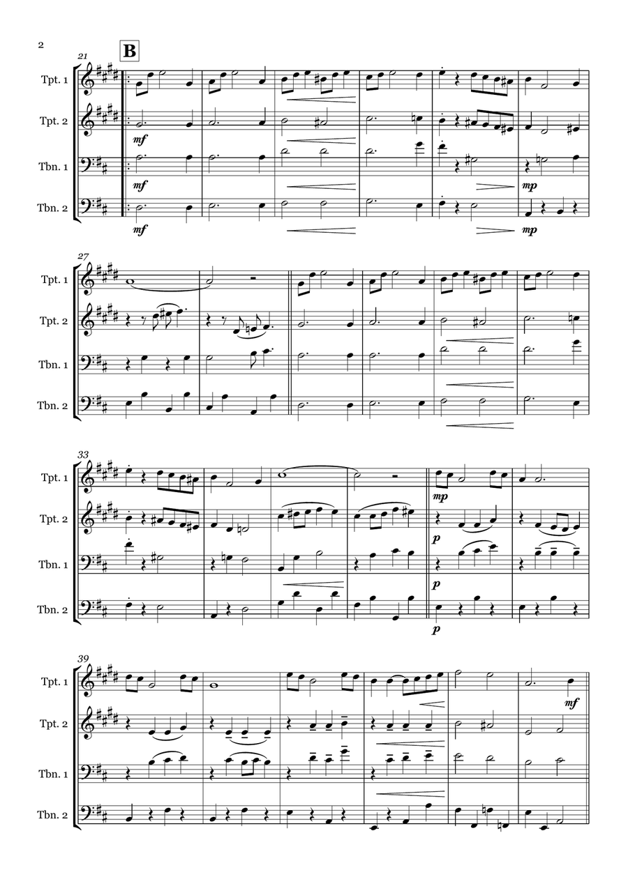 Bewitched Bewitched Brass Quartet scores gallery preview page 2