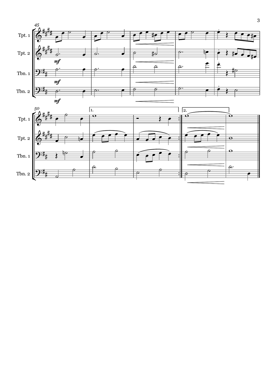 Bewitched Bewitched Brass Quartet scores gallery preview page 3