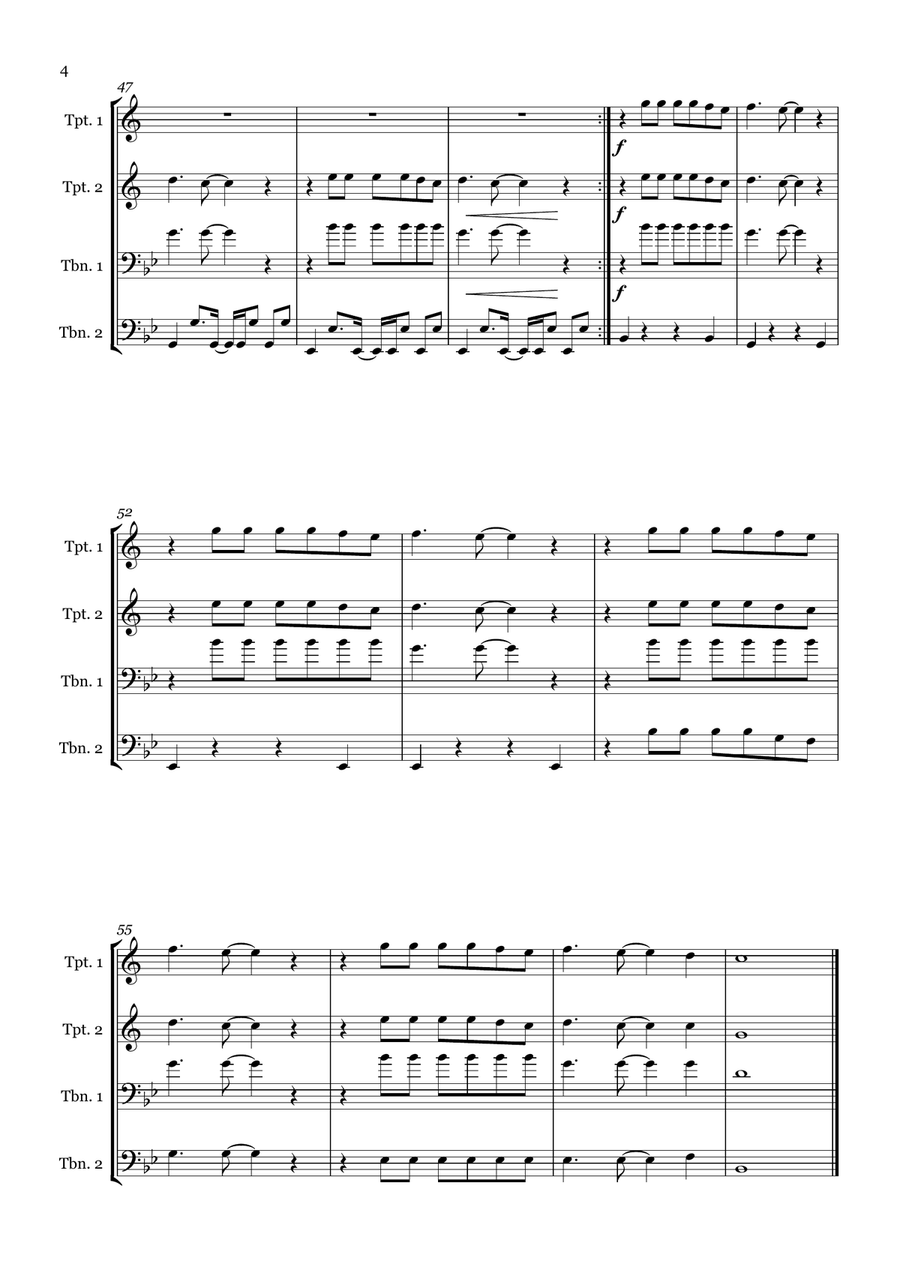 Can't Stop The Feeling! Can't Stop The Feeling! Brass Quartet scores gallery preview page 4