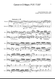 Canon in D Major, P.37; T.337. Arranged for Bassoon Duet.