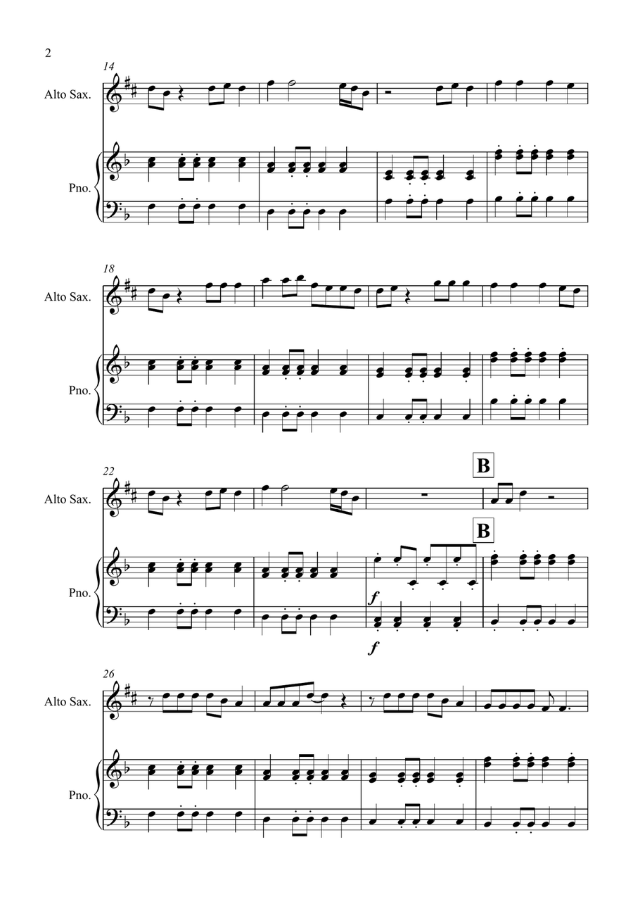 High Hopes High Hopes Alto Saxophone scores gallery preview page 2