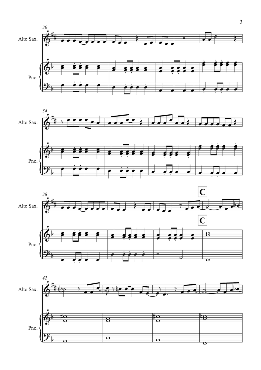 High Hopes High Hopes Alto Saxophone scores gallery preview page 3