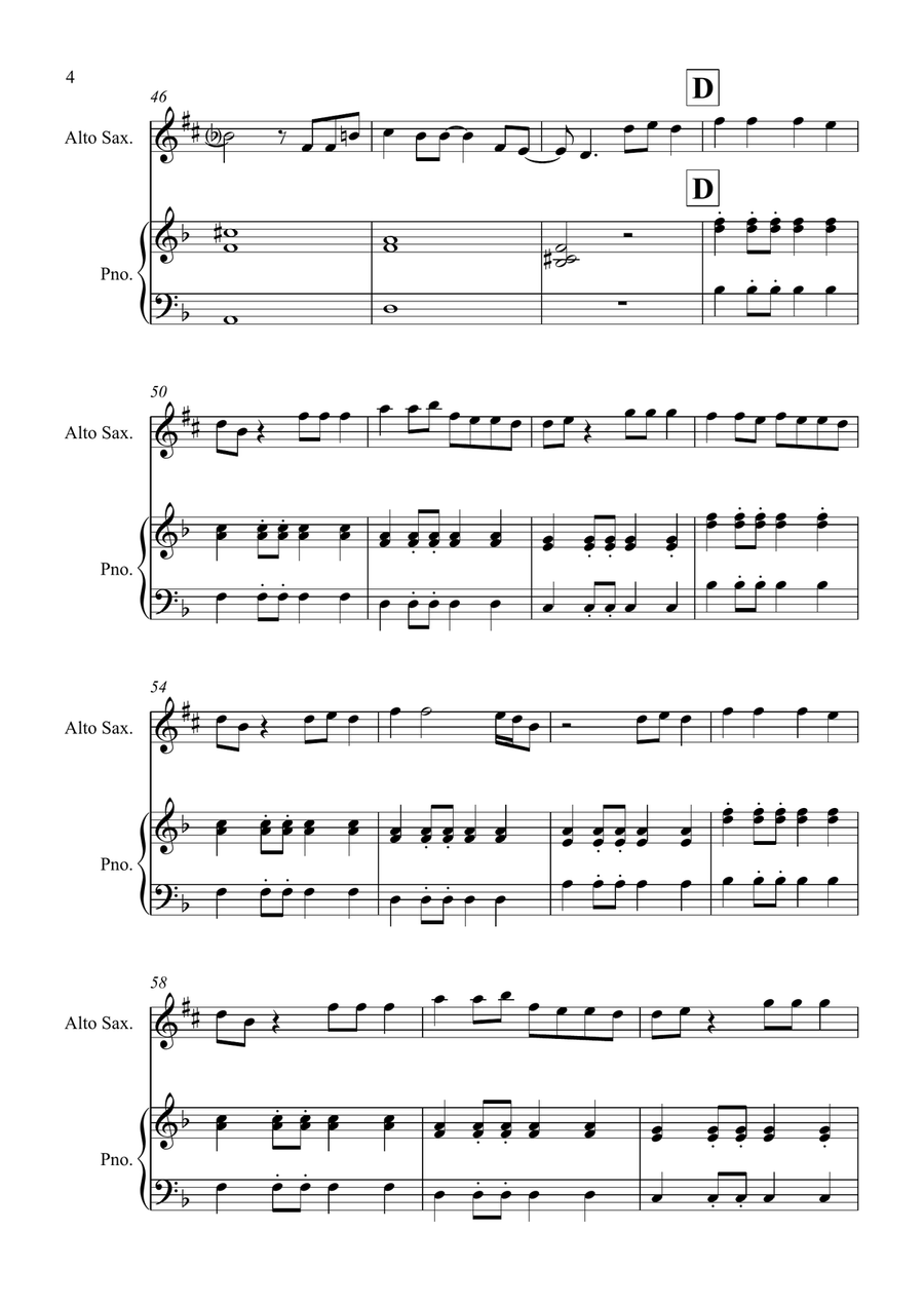 High Hopes High Hopes Alto Saxophone scores gallery preview page 4