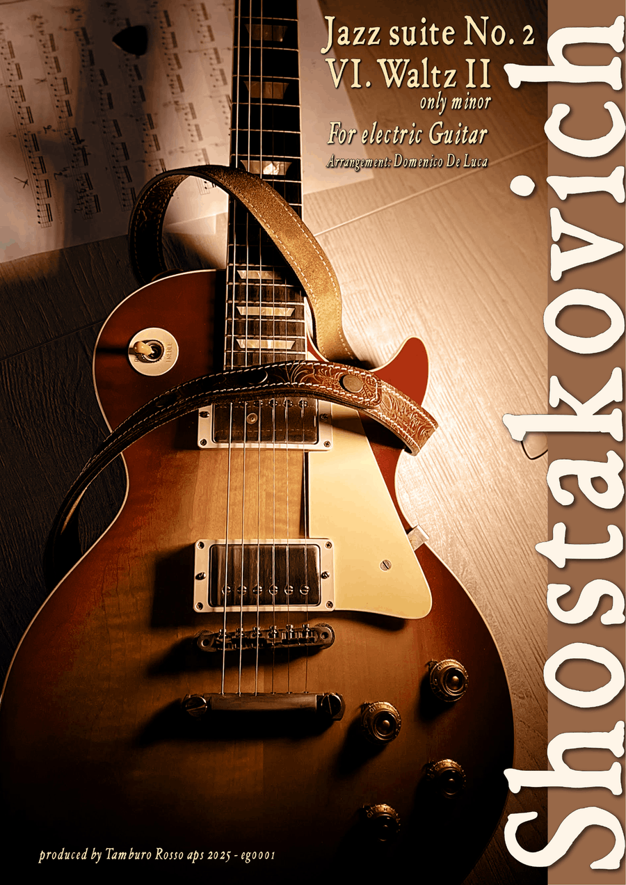 Shostakovich Jazz Suite No. 2: VI. Waltz II Trascrizione per Chitarra elettrica Piano, Vocal scores gallery preview page 1