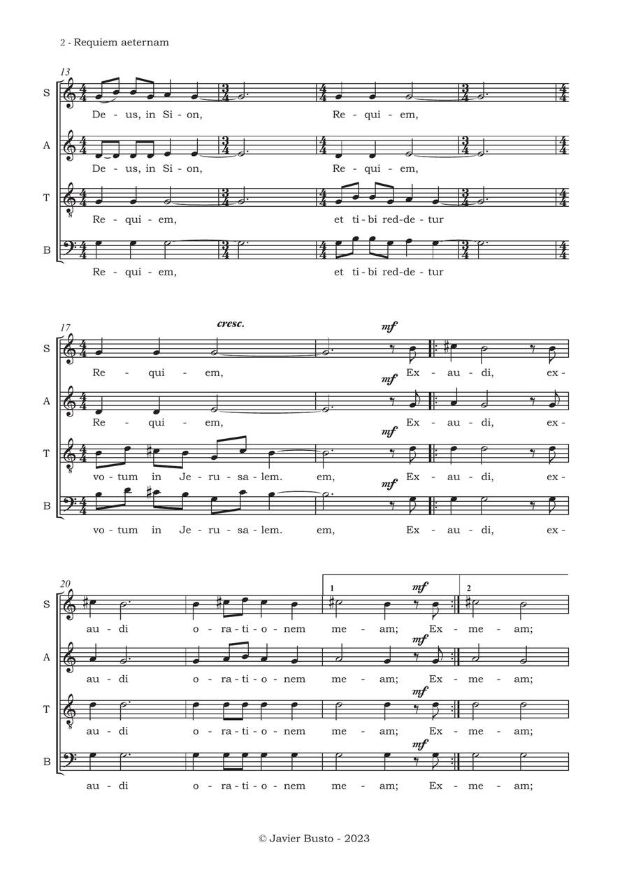 REQUIEM AETERNAM REQUIEM AETERNAM 4-Part scores gallery preview page 3