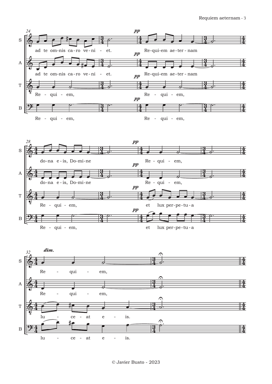 REQUIEM AETERNAM REQUIEM AETERNAM 4-Part scores gallery preview page 4