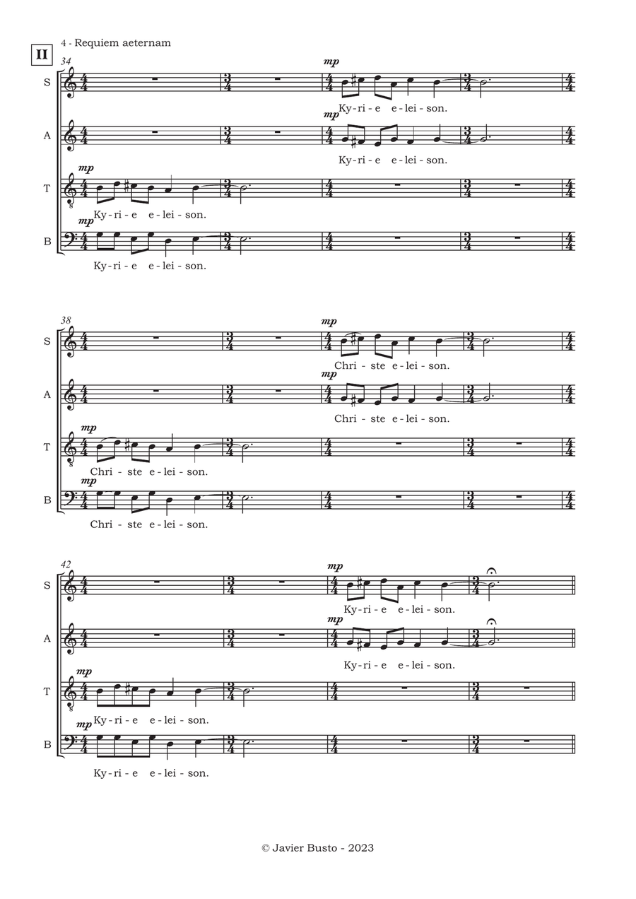 REQUIEM AETERNAM REQUIEM AETERNAM 4-Part scores gallery preview page 5
